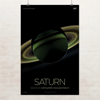 Постер Сатурн, Saturn, NASA, НАСА, космос, астрономия, A3 42×27 см (id7136)
