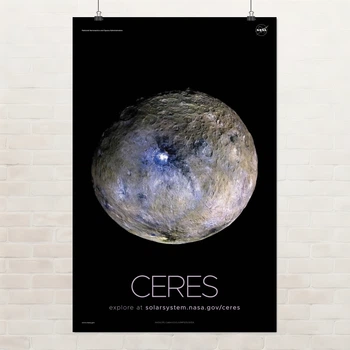 Постер Церера, карликовая планета, Ceres, NASA, НАСА, космос, астрономия, A3 42×27 см (id7089)