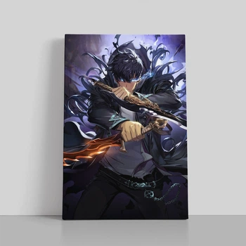 Інтер'єрна картина Тільки я візьму новий рівень, Solo Leveling, аніме, 30×30 см (id7069)