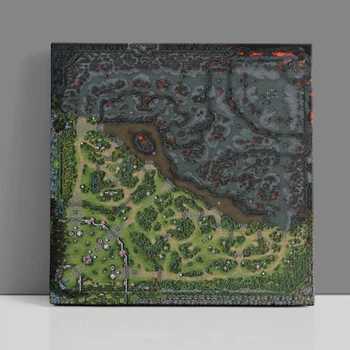 Інтер'єрна картина Дота 2, Dota 2, карта гри, плакат для геймера, 60×60 см (id0329)