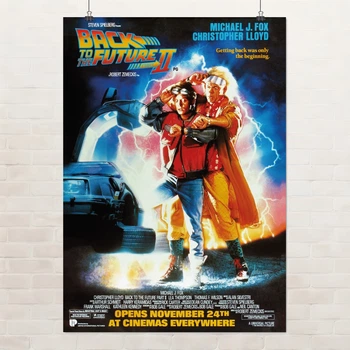 Постер Назад в будущее Ⅱ, Back to the future Ⅱ, фантастика, культовый фильм, A3 42×30 см (id3720)