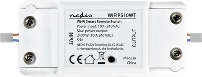 Розумне реле Nedis SmartLife 2400 Вт (WIFIPS10WT)