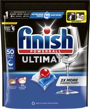 Засіб для миття посуду в посудомийних машинах FINISH Ultimate 50 капсул (5908252002894)