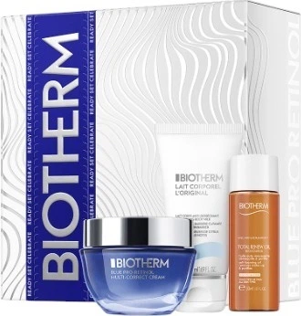 Набір для догляду за обличчям Biotherm Blue Pro-Retinol Multi-Correct Крем для обличчя 50 мл + Очищувальна олія 30 мл + Молочко для тіла 50 мл (3614274679755)