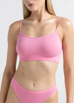 Безшовний топ на тонких бретелях Giulia CAMI TOP S/M Pink-rosa pink