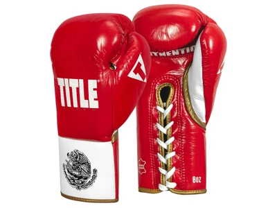 Професійні рукавички TITLE Boxeo Pro Fight Gloves 8 унцій червоний/білий (5694)