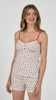 Комплект жіночий Ellen lovely berry lpk 4270/10/01 S біло/кораловий