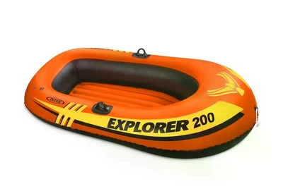 Надувная лодка Intex 58330 Explorer 200 оранжевая полутораместная до 95 кг виниловая 2-х камерная 185 х 94 х 41 см (9-163-58330)