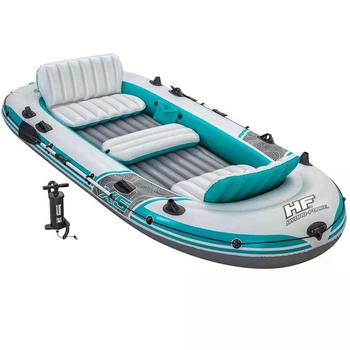 Надувная лодка Bestway 65159 Adventure Elite X5 Raft set серая пятиместная до 600 кг с веслами и ручным насосом 364х166х45 см (9-163-65159 BW)