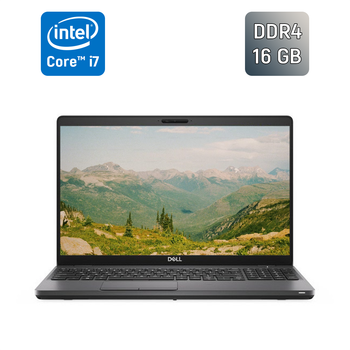 Ультрабук Dell Latitude 5500 / 15.6" (1920x1080) IPS / Intel Core i7-8665U (4 (8) ядра по 1.9 - 4.8 GHz) / 16 GB DDR4 / 512 GB SSD / Intel UHD Graphics / WebCam / HDMI / Windows 10 б/в + Подарунок Бездротова миша / USB