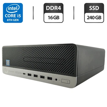 Компьютер HP ProDesk 600 G5 SFF / Intel Core i5-8400 (6 ядер по 2.8 - 4.0 GHz) / 16 GB DDR4 / 240 GB SSD / Intel UHD Graphics 630 б/у