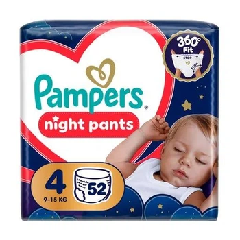 Підгузки-трусики Pampers Night Pants розмір 4 (9-15 кг), 52 шт