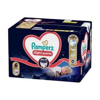 Підгузки-трусики Pampers Night Pants розмір 6 (13-19 кг), 80 шт, комплект на місяць