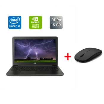 Мобильная рабочая станция Б-класс HP ZBook 15 G4 / 15.6" (1920x1080) IPS / Intel Core i7-7820HQ (4 (8) ядра по 2.9 - 3.9 GHz) / 16 GB DDR4 / 512 GB SSD / nVidia Quadro M2200, 4 GB GDDR5, 128-bit / WebCam / Fingerprint б/у + Подарок Беспроводная мышь / USB