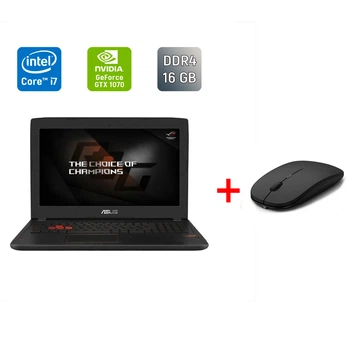 Ігровий ноутбук Б-клас Asus ROG Strix GL502SV / 15.6" (1920x1080) IPS / Intel Core i7-6700HQ (4 (8) ядра по 2.6 - 3.5 GHz) / 16 GB DDR4 / 500 GB SSD / nVidia GeForce GTX 1070, 8 GB GDDR5, 256-bit / WebCam / HDMI б/в + Подарунок Бездротова миша / USB
