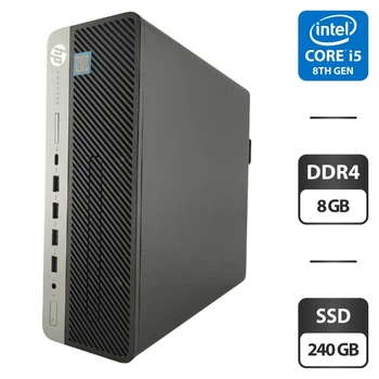 Комп'ютер HP ProDesk 600 G5 SFF / Intel Core i5-8400 (6 ядер по 2.8 - 4.0 GHz) / 8 GB DDR4 / 240 GB SSD / Intel UHD Graphics 630 б/в