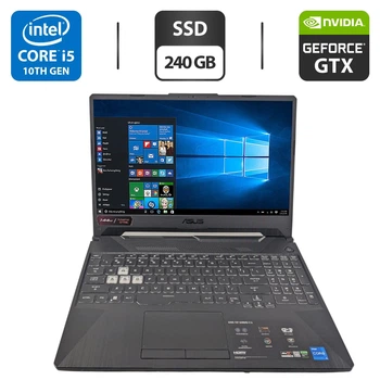 Ігровий ноутбук Asus TUF Gaming F15 / 15.6" (1920x1080) IPS / Intel Core i5-10300H (4 (8) ядра по 2.5 - 4.5 GHz) / 16 GB DDR4 / 240 GB SSD / nVidia GeForce GTX 1650 Ti, 4 GB GDDR6, 128-bit / WebCam б/в