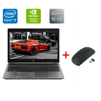 Мобільна робоча станція Б-клас HP zBook 15 G6 / 15.6" (1920x1080) IPS / Intel Core i7-9850H (6 (12) ядер по 2.6 - 4.6 GHz) / 16 GB DDR4 / 256 GB SSD / nVidia Quadro T2000, 4 GB GDDR5, 128-bit / TouchID / WebCam / Windows 10 б/в + Подарунок Миша / USB