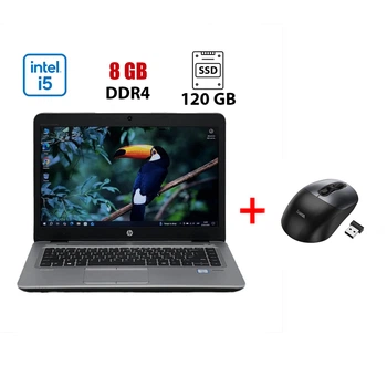 Ультрабук Б-класс HP EliteBook 840 G3 / 14" (1920x1080) TN / Intel Core i5-6300U (2 (4) ядра по 2.4 - 3.0 GHz) / 8 GB DDR4 / 120 GB SSD / Intel HD Graphics 520 / WebCam б/у + Подарок Беспроводная мышь HOCO GM28