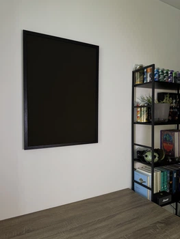 Стенд/панель/дошка для шевронів і патчів, L (50x70см), чорна рамка, велкротканина хакі