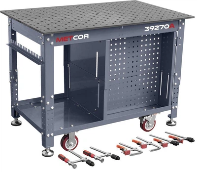Сварочный стол METCOR 1200x750A максимальная нагрузка 800 кг высота 735-900 мм (39270A)