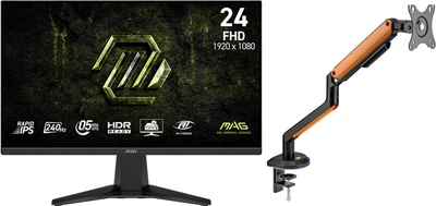 Набор Монитор 23.8" MSI MAG 245F X24 + Настольное крепление для монитора ITech LDT63-C012GL 17"-32"