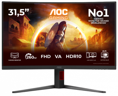 Монитор 31.5" aoc c32g4z Black/Red