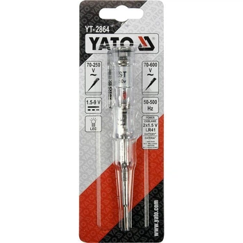 Отвертка YATO с LED индикатором напряжения в эл.-сети, 70-250V YT-2864