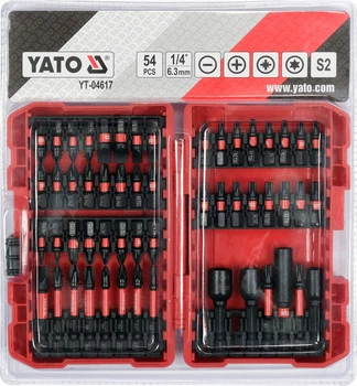 Набор бит ударных отверток 54 шт YATO YT-04617