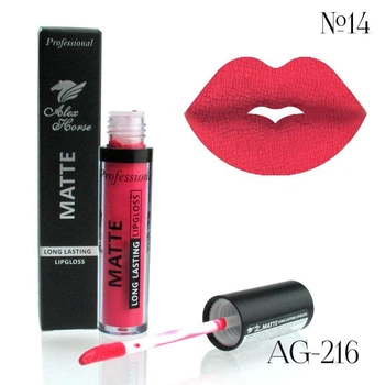 Матова суперстійка рідка помада Alex Horse AG-216 №14 Фрез