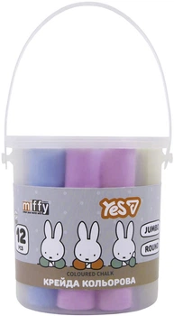 Мел цветной YES Miffy Jumbo 12 шт в ведре (400566) (5056574470195)