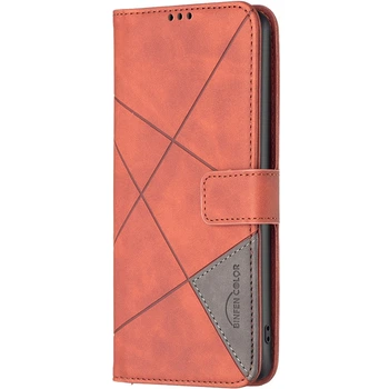 Чехол-книжка Epik Geometric Pattern для Xiaomi Poco X8 Pro Max Brown