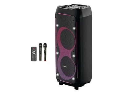 Акустична переносна колонка ZXX-6510 400Вт 2x10"40х34х86 см TWS/FM/USB/TF/BT/REC/LED/2MIC/ДК