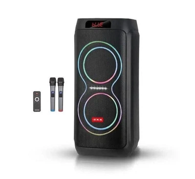 Акустическая переносная колонка ZXX-5550 80Вт 2x8" TWS/FM/USB/TF/BT/REC/LED/2MIC/ДУ