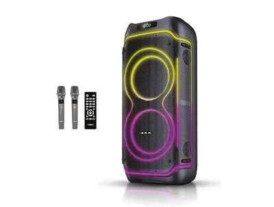 Акустична переносна колонка ZXX-5540 200Вт 2x10" 43х40х93 см TWS/FM/USB/TF/BT/REC/LED/2MIC/ДК