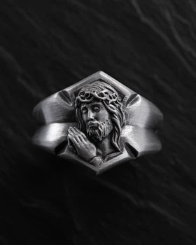 Серебряное кольцо SAVIOR CHRIST JESUS Reytel 69041401 20.5