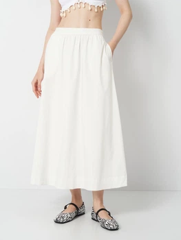 Спідниця міді літня жіноча Vero Moda 10346135 XL Snow White (5715871945125)