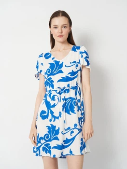Сукня коротка літня жіноча Vero Moda 10307990 S Nebulas Blue (5715871837079)