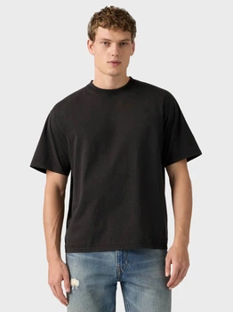 Футболка хлопковая длинная мужская Levi`s Boxy Ss Tee 0049F-0025 L Black (5401187799551)