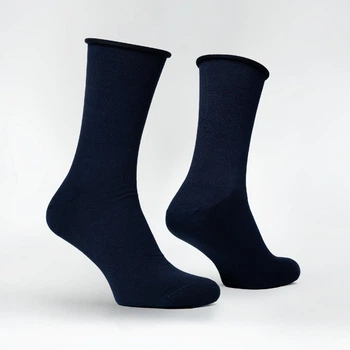 Безутискові шкарпетки з плоским швом Premier Socks - темно-сині, унісекс, розм. 40-42