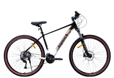 Велосипед Спортивный 29 дюймов Corso Enigma NG-747 оборудование Shimano Alivio алюминиевая рама 19 дюймов 27 скоростей. Black and Gold (194759)