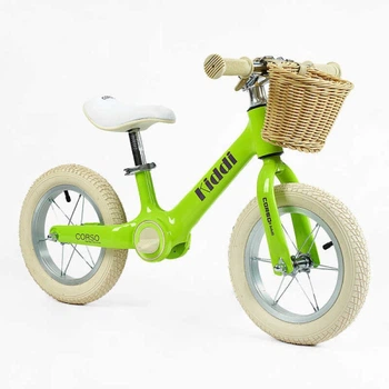 Беговел детский CORSO KIDDI (ML-12328) магниевая рама, надувные колёса 12", корзинка