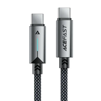 Кабель Type-C на Type-C для швидкого заряджання AceFast C19-03 (1.2m, PD, 60W, 3A). Black
