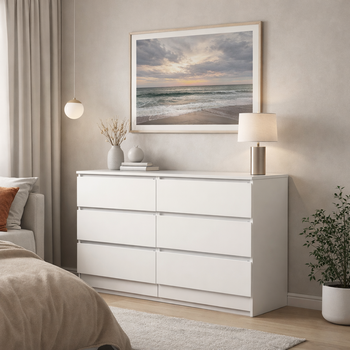 Комод К11 6Я SENAM 900х1400х450 мм ДСП Белый