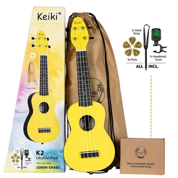 Укулеле Ortega Keiki Pack K2-LGR Sopano, Lemon Grass (комплект)