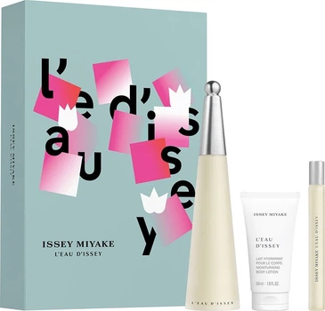 Набір для жінок Issey Miyake L'eau D'issey Туалетна вода 100 мл + Лосьйон для тіла 50 мл + Мініатюра Туалетна вода 10 мл (3423222134426)