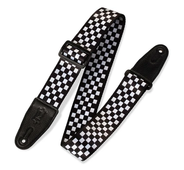 Гитарный ремень Levy's MP-28 Print Series Guitar Strap (Black And White Checkers)