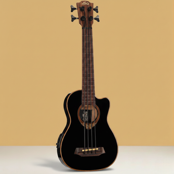 Электроакустическая мини бас-гитара Lag Tiki Guitar 118 TKB118FCE с чехлом
