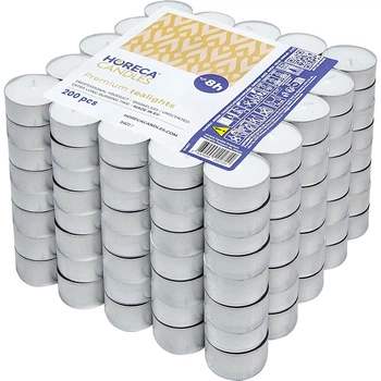 Чайные свечи, время горения 8 часов, 200 шт. HORECA CANDLES