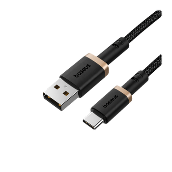 Кабель Baseus Dura Series Fast Charging Cable 60W USB 2.0 - USB Type-C Gold Black 1m